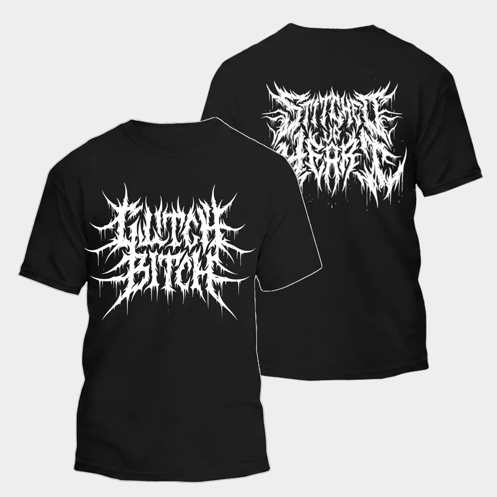 Stitched Up Heart Merch Glitch Bitch Black T-Shirt Cool Gifts For Rock Lovers Stitched Up Heart Merch Glitch Bitch Black T-Shirt Cool Gifts For Rock Lovers