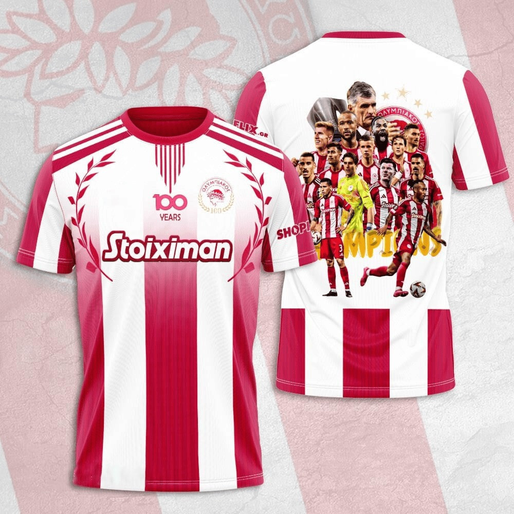 Stoiximan 100 Years Champions T-Shirt Football Themed Gifts