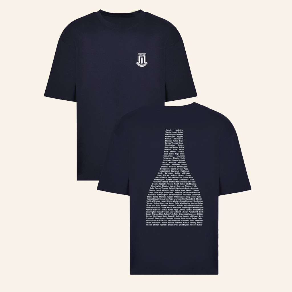 Stoke City FC Merch Adult JCB Academy T-Shirt Gift Ideas For Boyfriend