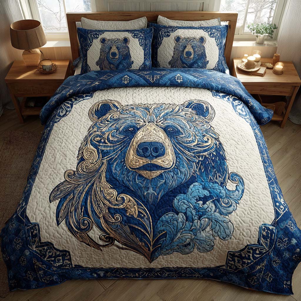 Stone Fang Quilted Bedding Set Best Comforter Sets Bear Gifts For Mom
