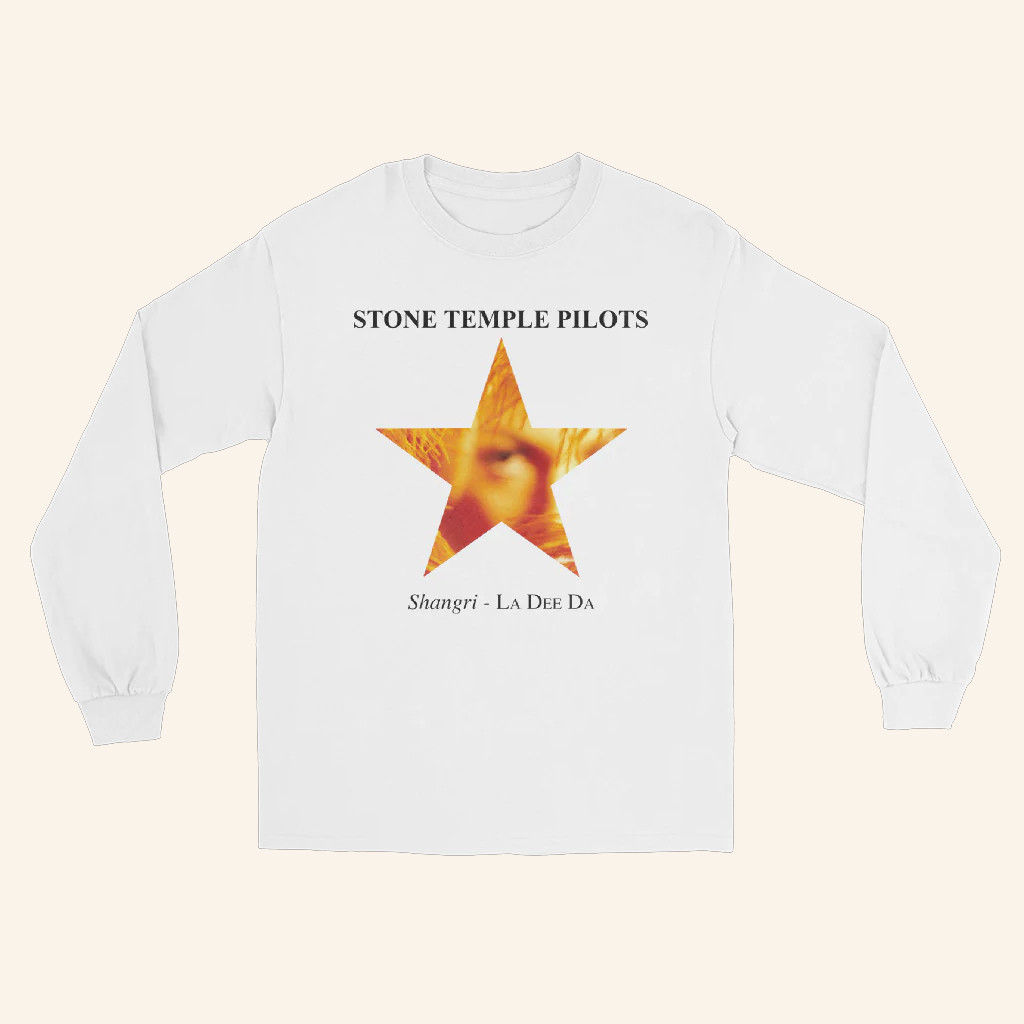 Stone Temple Pilots Merch Star Long Sleeve White T-Shirt Xmas Gifts For Rock Fans