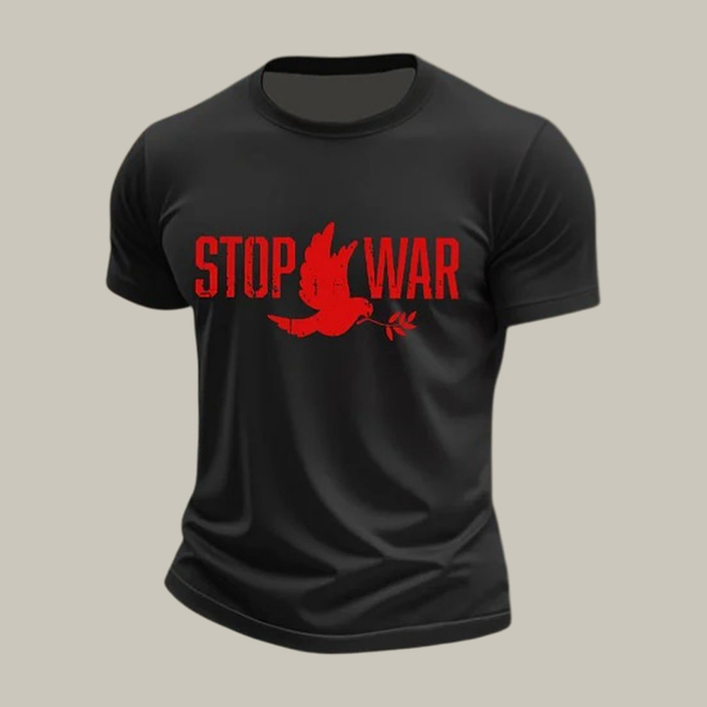 Stop War Bird T-Shirt Hippie Festival Outfits Good Present For War Protesters