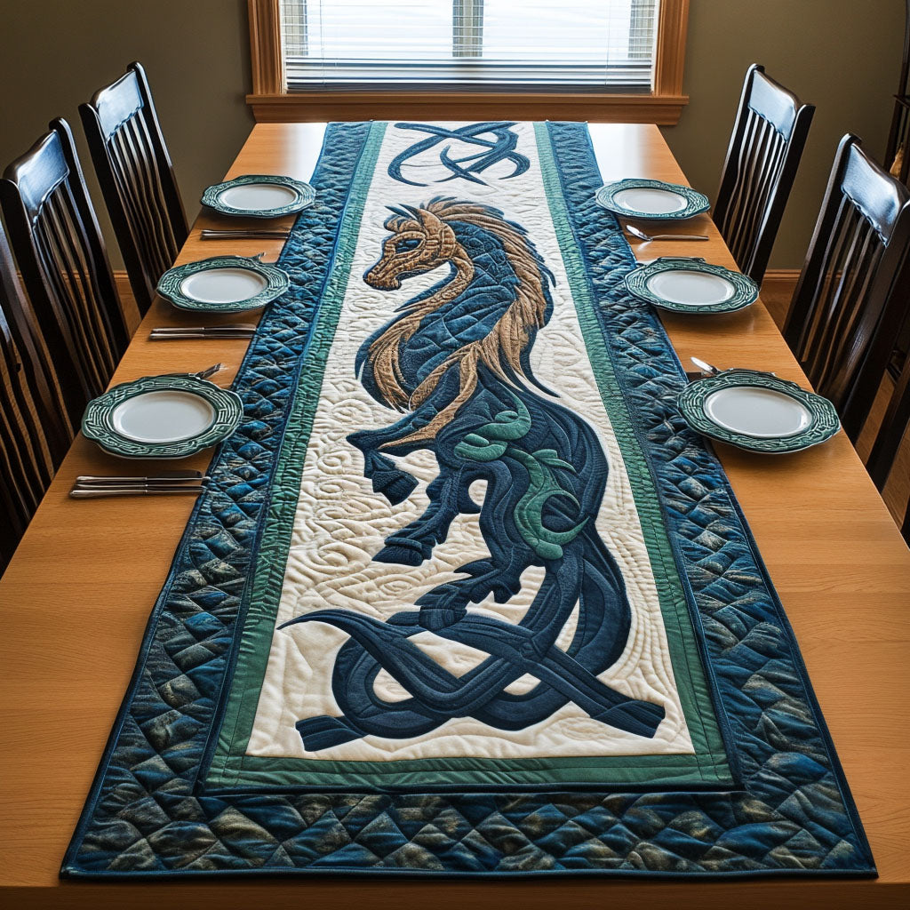 Storm Rider Quilted Table Runner Dining Table Decor Viking Warrior Gifts