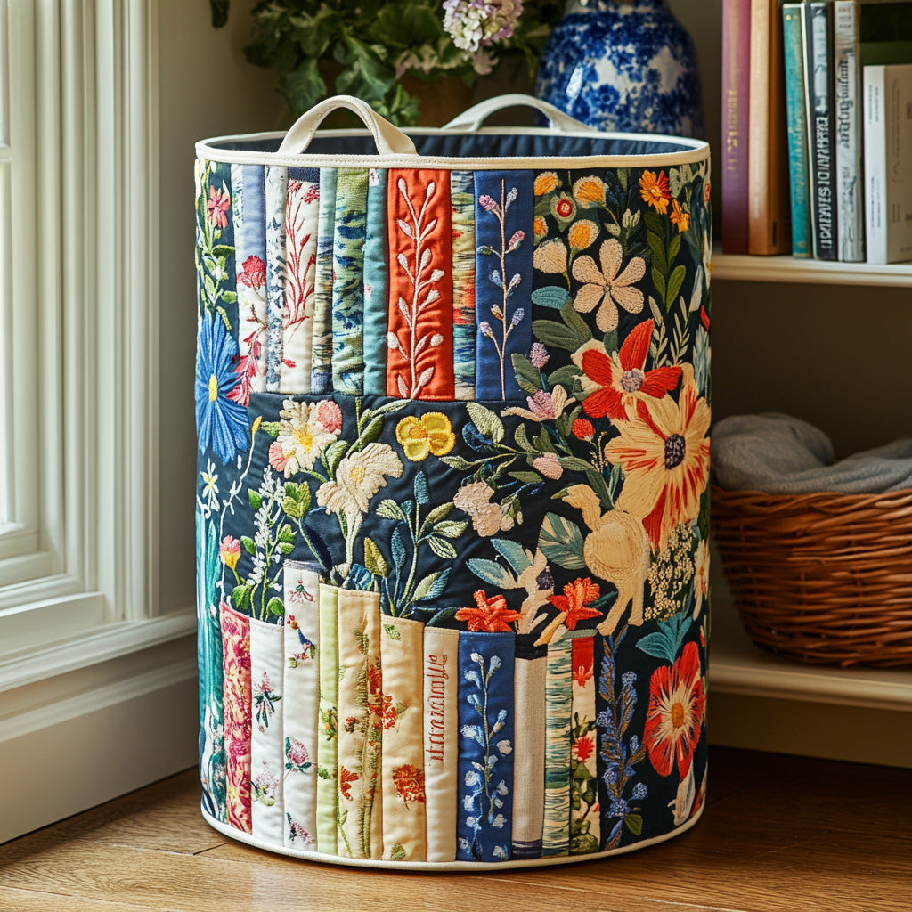 Story Blossoms Quilted Laundry Basket Great Stocking Stuffer
