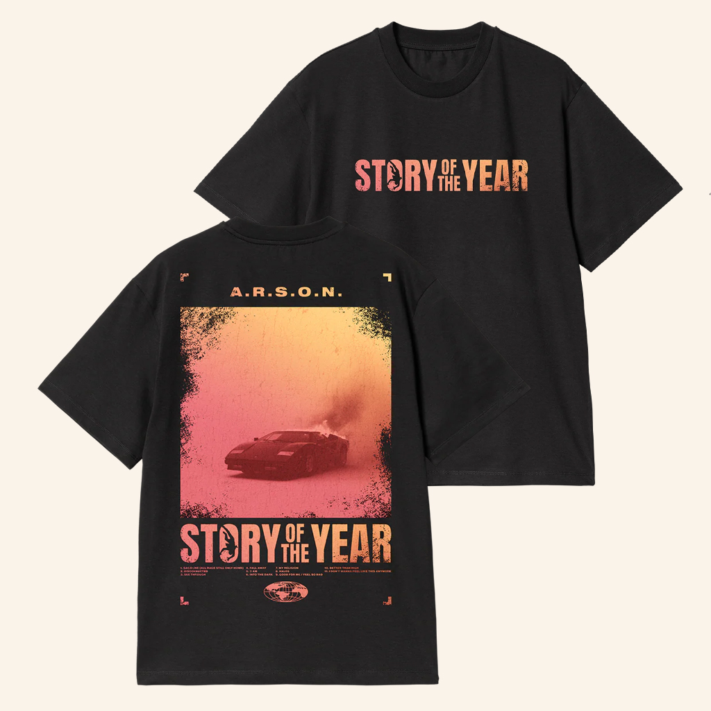 Story Of The Year Merch ARSON Album Black T-Shirt Gifts For Rock Fans Story Of The Year Merch ARSON Album Black T-Shirt Gifts For Rock Fans