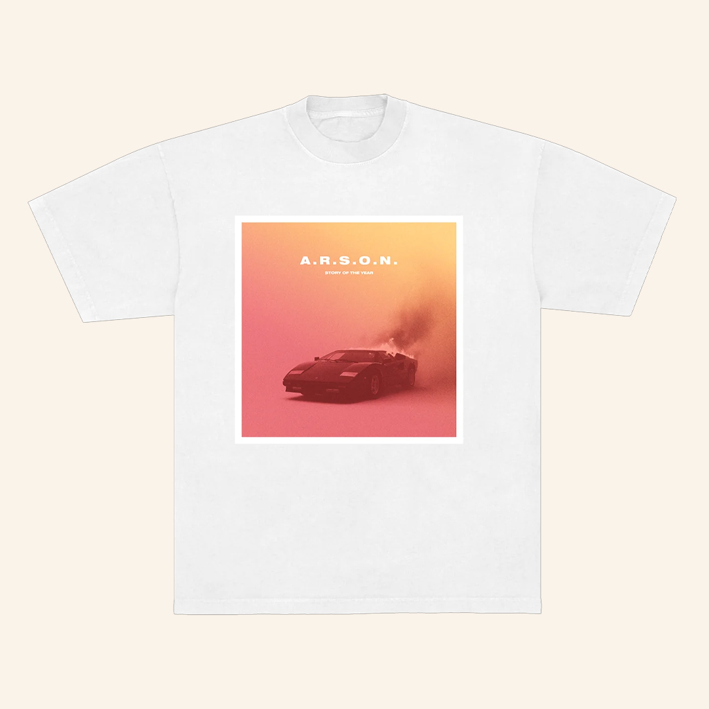 Story Of The Year Merch ARSON Album White T-Shirt Gifts For Rock Lovers Story Of The Year Merch ARSON Album White T-Shirt Gifts For Rock Lovers