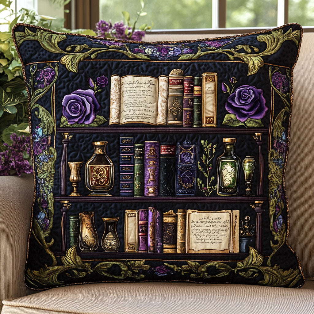 Storybook Garden Quilted Pillow Case Home Decor Pillow Covers Gift Ideas For Book Lovers