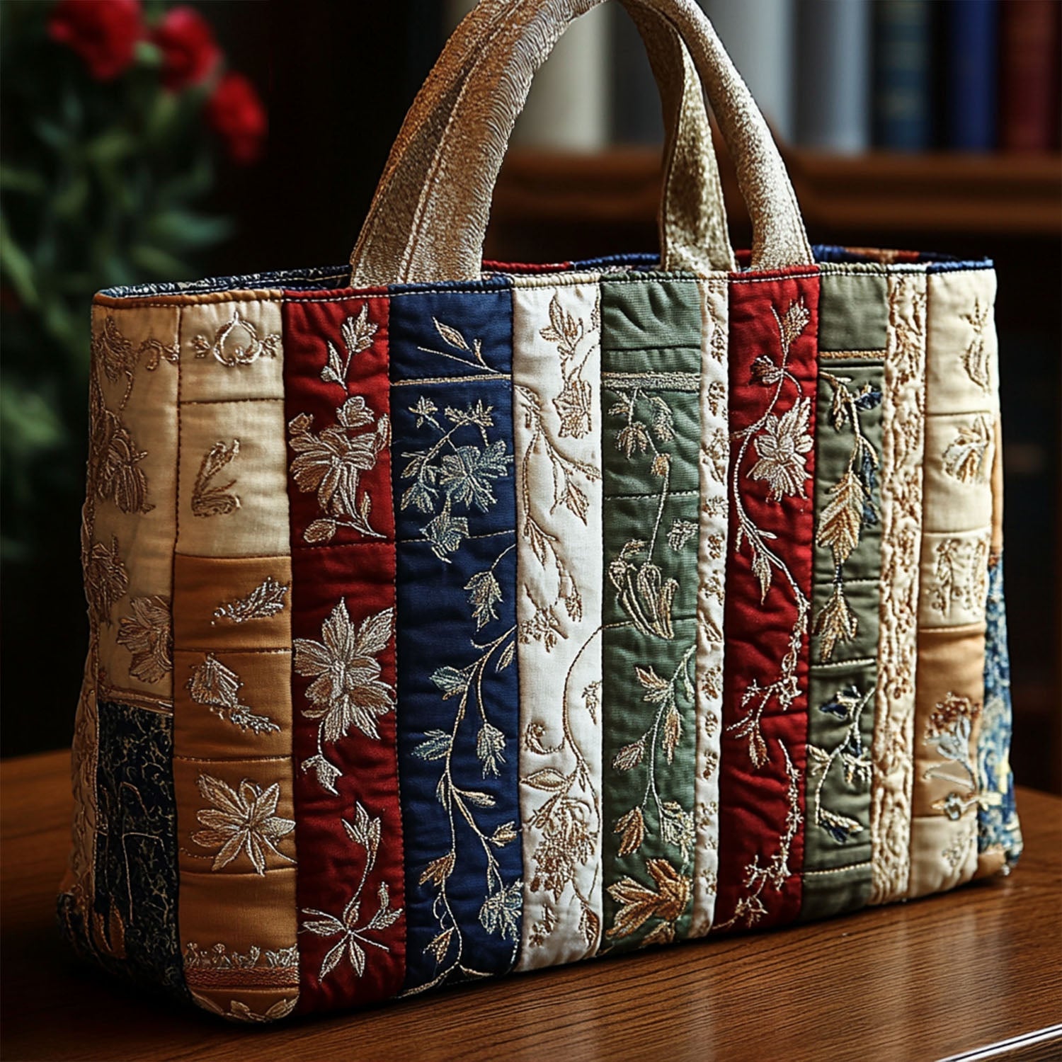 Storyline Quilted Tote Bag Gifts For Book Worm