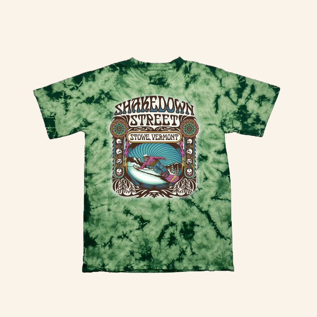 Stowe Cider Merch Shakedown Street Green Tie Dye T-Shirt Gifts For Dudes Stowe Cider Merch Shakedown Street Green Tie Dye T-Shirt Gifts For Dudes