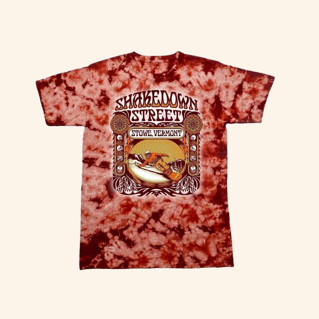 Stowe Cider Merch Shakedown Street Red Tie Dye T-Shirt Gift Ideas For Him