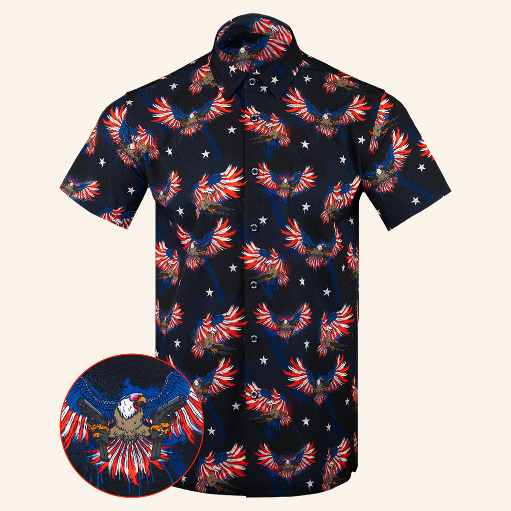 Strafing Run Button Down Shirt Tactical Hawaiian Shirt Patriotic Gifts For Dad