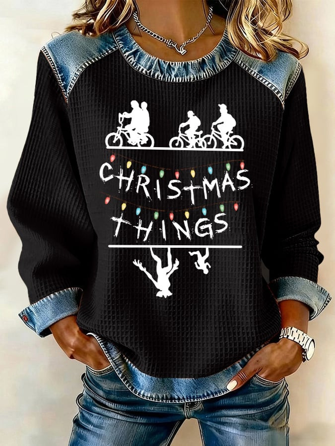 Stranger Things 2025 Merch Christmas Things Sweatshirt Demogorgon Clothing Fantasy Lover Gifts