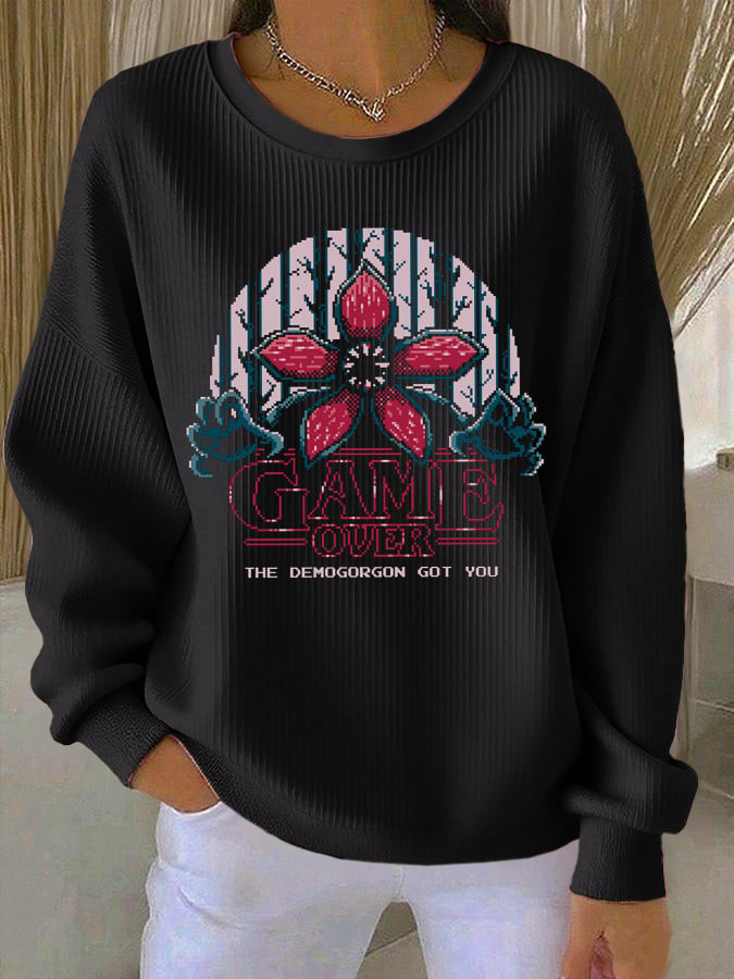 Stranger Things 2025 Merch Game Over Sweatshirt The Demogorgon Got You Fantasy Apparel Gifts