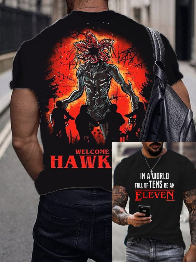 Stranger Things 2025 Merch T-Shirt Welcome To Hawkins Demogorgon Apparel Enthusiast Gifts