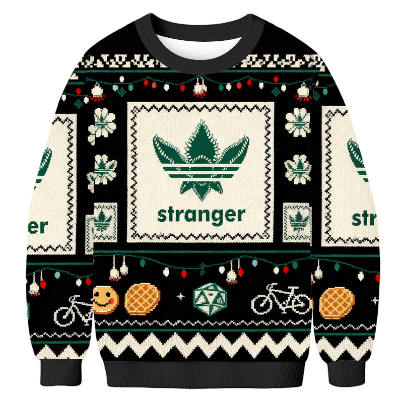 Stranger Things Demogorgon Ugly Christmas Sweater Holiday Clothing Stranger Things Gifts