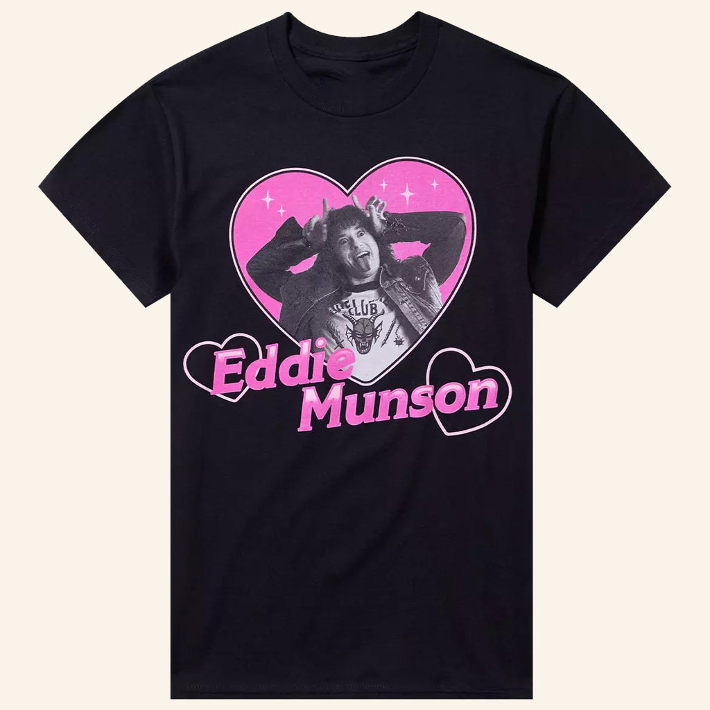 Stranger Things Eddie Munson Merch Heart T-Shirt Unique Gifts For Sister