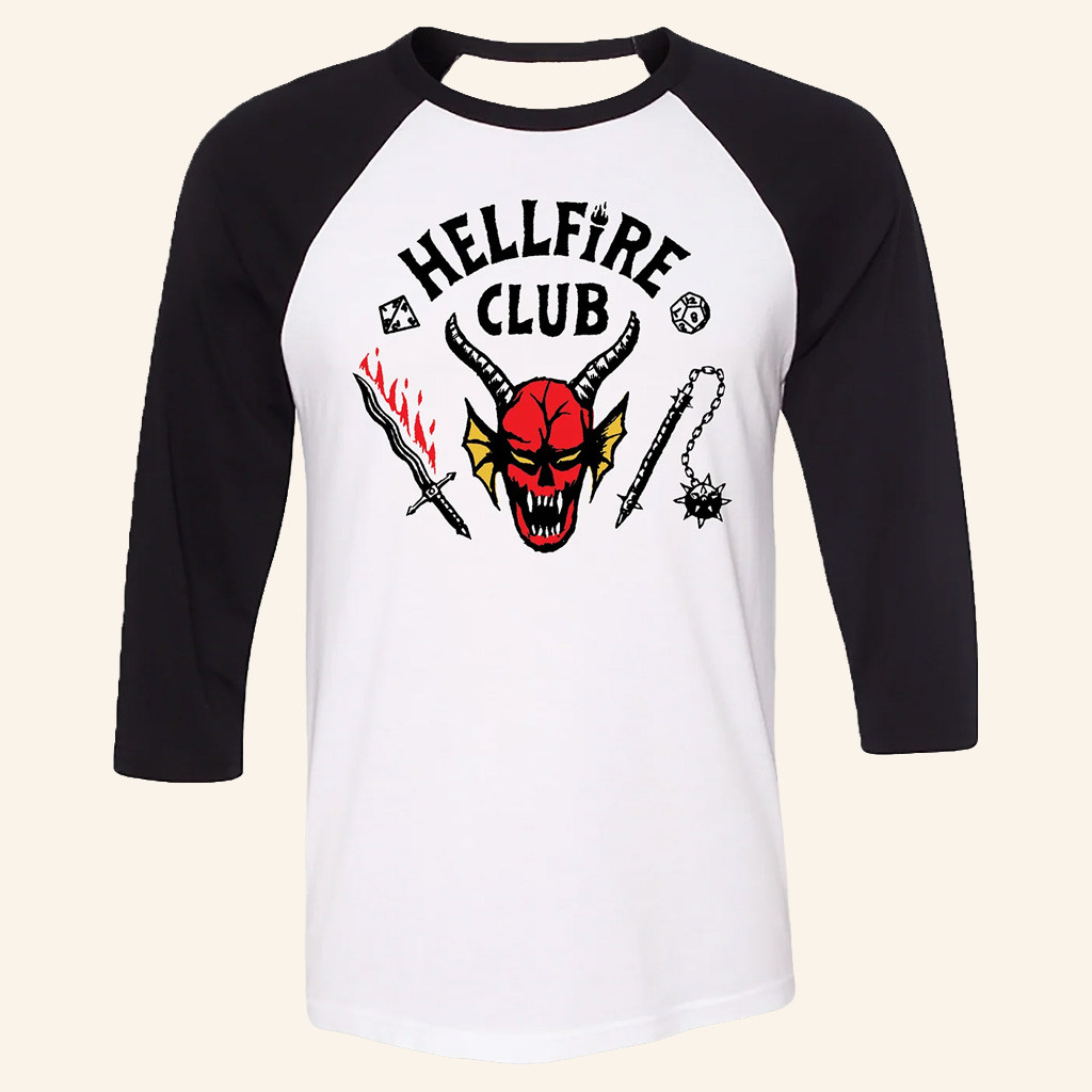 Stranger Things Eddie Munson Merch Hellfire Club Raglan Shirt Gifts For Friends Stranger Things Eddie Munson Merch Hellfire Club Raglan Shirt Gifts For Friends