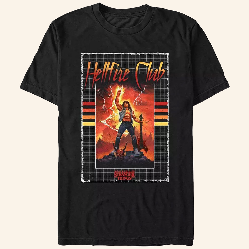 Stranger Things Eddie Munson Merch Hellfire Club T-Shirt Gifts Ideas For Husband Stranger Things Eddie Munson Merch Hellfire Club T-Shirt Gifts Ideas For Husband
