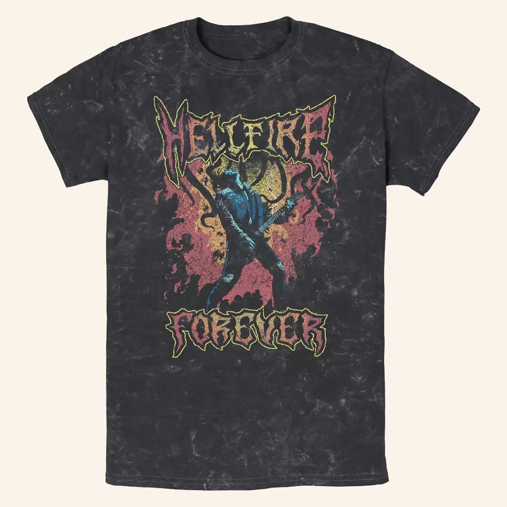 Stranger Things Eddie Munson Merch Hellfire Forever T-Shirt Best Gifts For Him