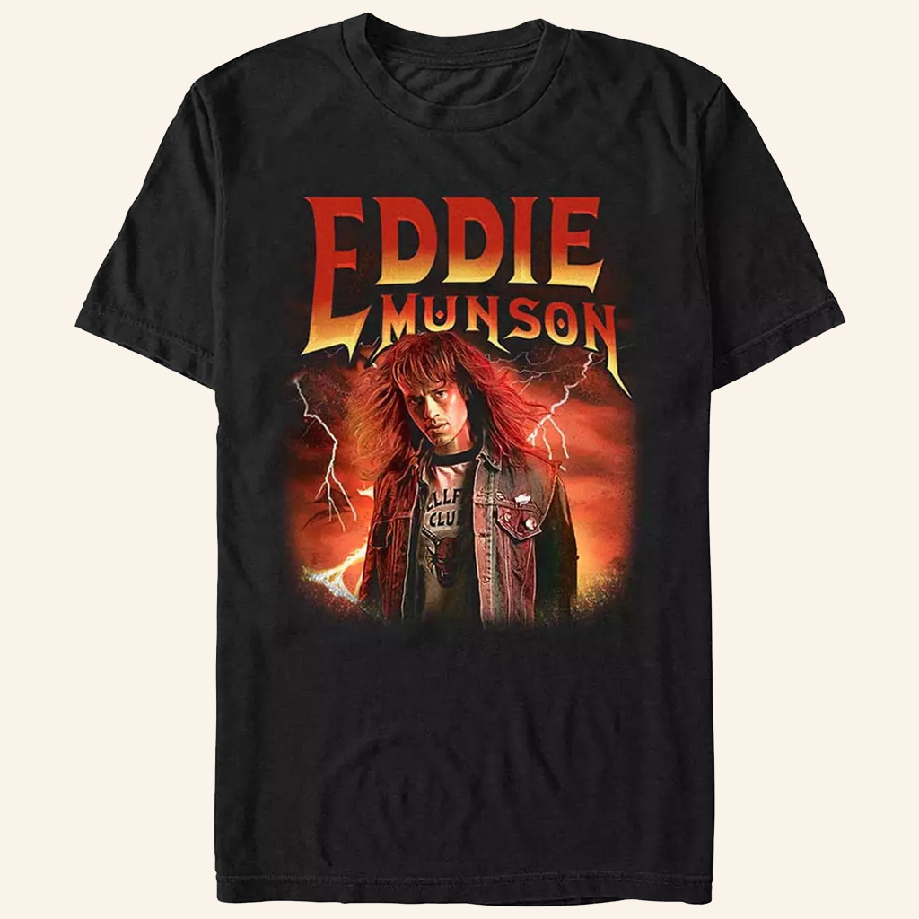Stranger Things Eddie Munson Merch Metalhead T-Shirt Great Gifts For Men