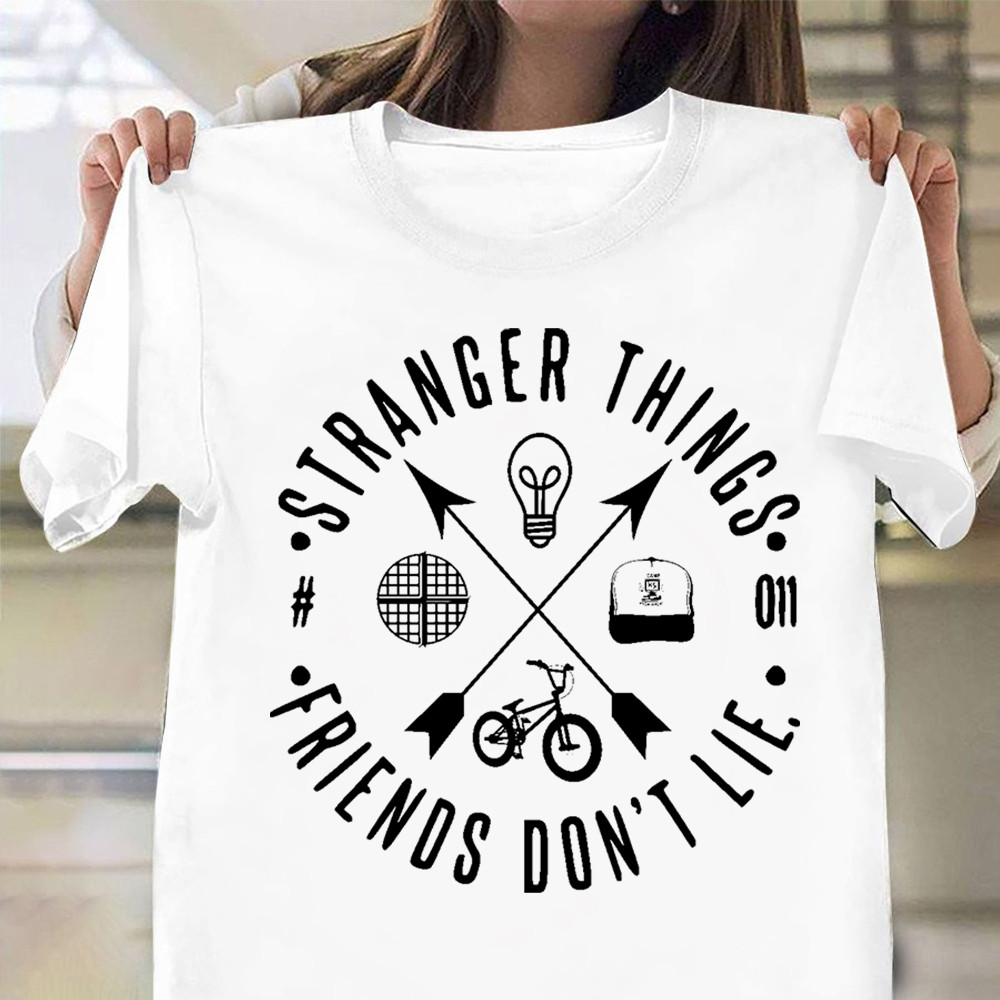 Stranger Things Friends Don't Lie T-Shirt Hellfire Club Shirt Gifts For Movie Buffs