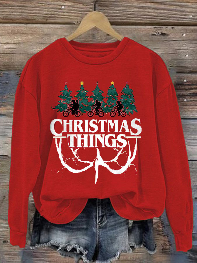 Stranger Things Merch 2025 Christmas Things Sweatshirt Stranger Things Apparel Gifts For Her