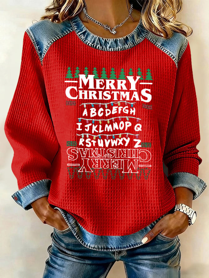 Stranger Things Merch 2025 Merry Christmas Sweatshirt The Upside Down Stranger Things Gifts
