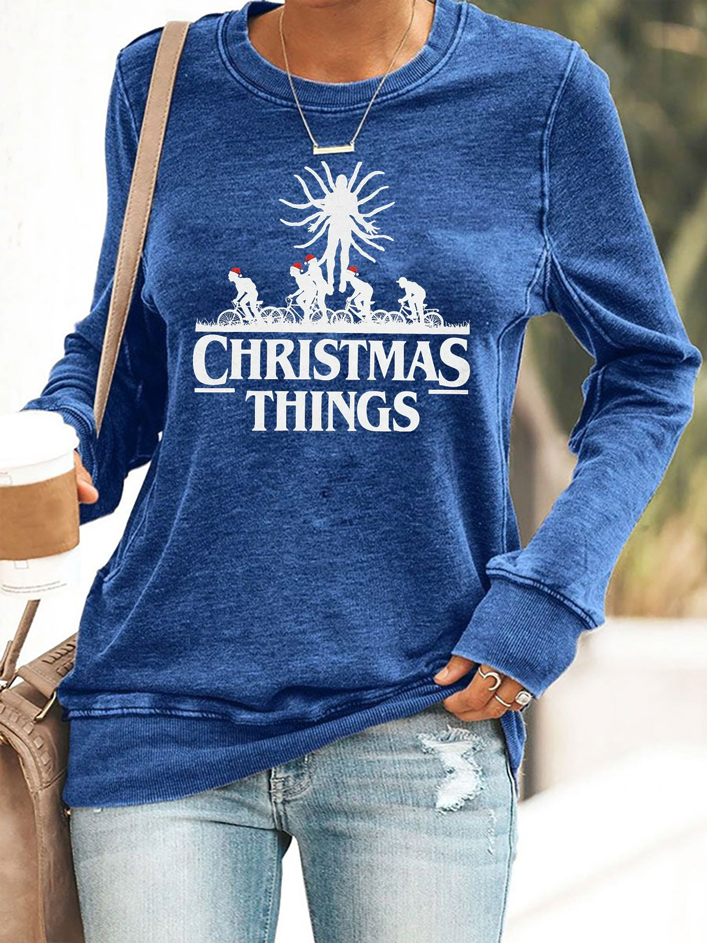 Stranger Things Merch 2025 Sweatshirt Christmas Things Stranger Things Clothing Women's Gifts