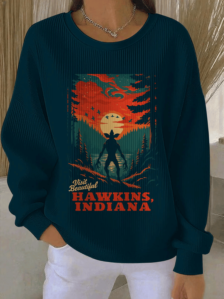 Stranger Things Merch 2025 Sweatshirt Demogorgon Hawkins Indiana Sweatshirt Gift For Girlfriend