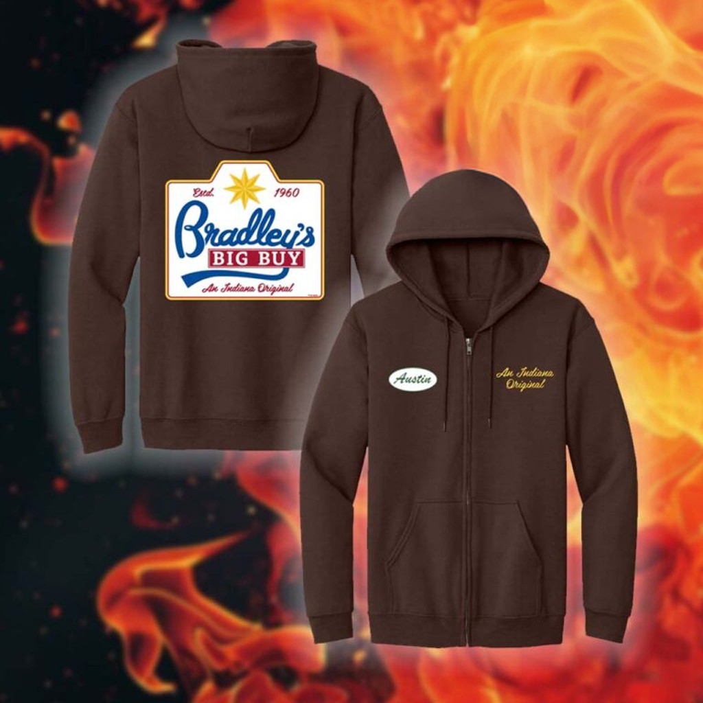 Stranger Things Merch Bradley's Big Buy Zip Hoodie Gifts For Best Friend