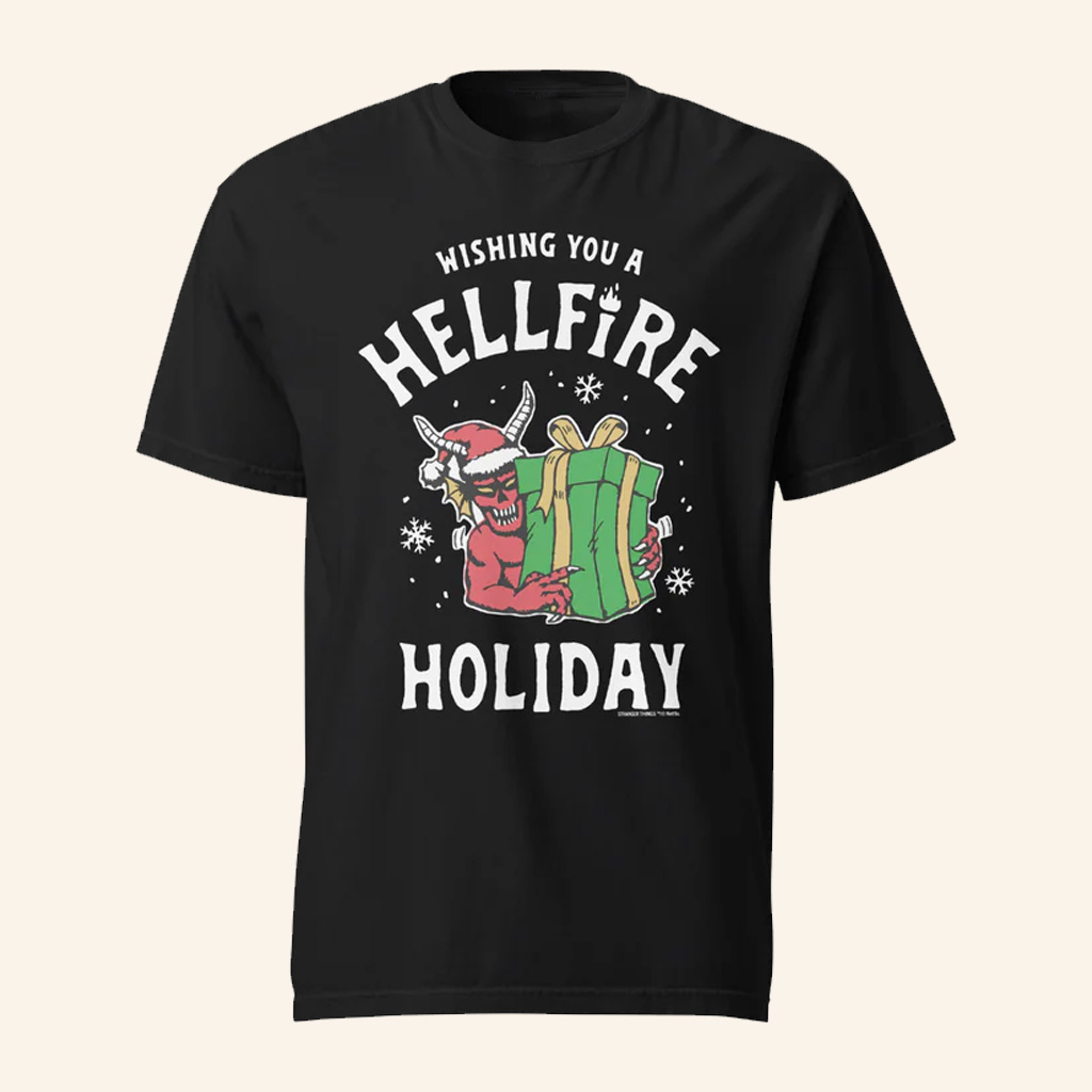Stranger Things Merch Hellfire Club Hellfire Holiday T-Shirt Dad Christmas Gifts