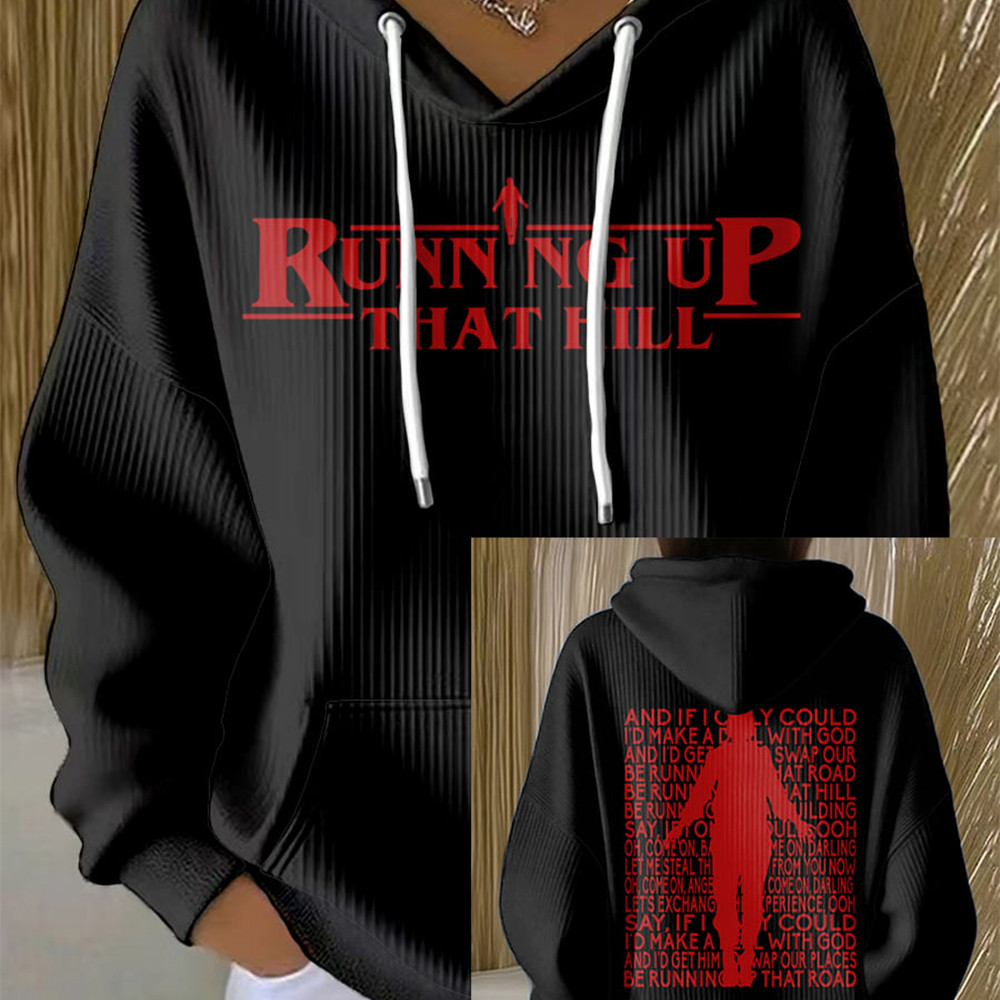 Stranger Things Merch Hoodie Running Up That Hill Fantasy Apparel Stranger Things Lover Gifts