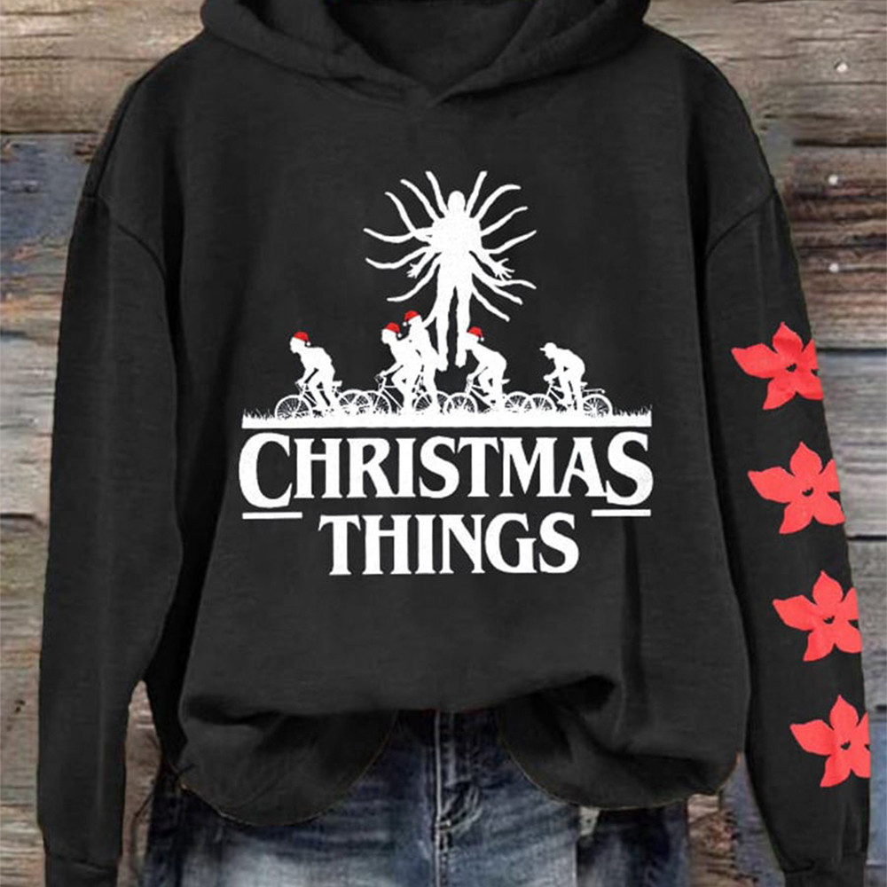 Stranger Things Merch Hoodie Stranger Christmas Hawkins Apparel Stranger Things Presents