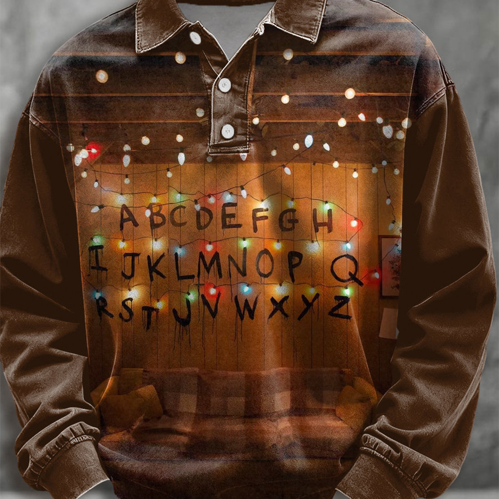 Stranger Things Merch Polo Shirt The Communication Wall Stranger Things Apparel Gifts