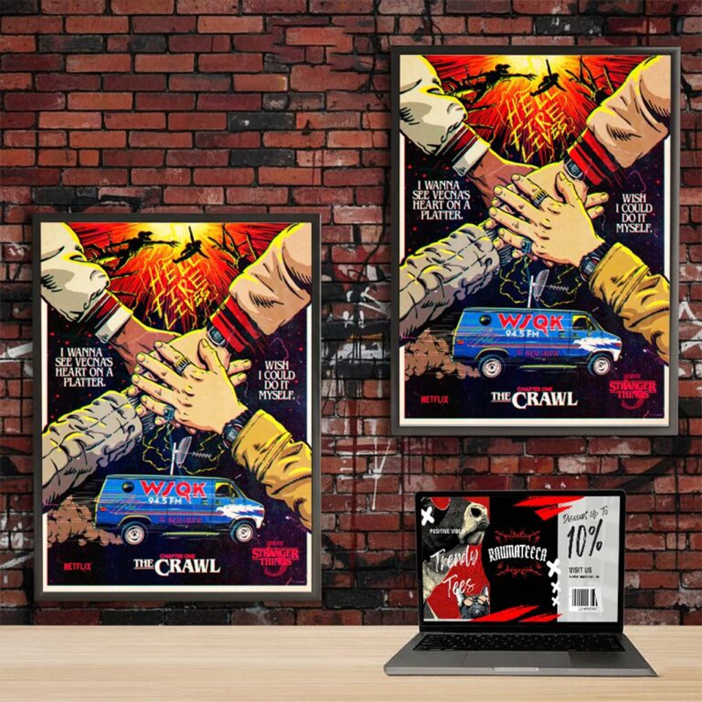 Stranger Things Merch Season 5 x Butcher Billy The Crawl Poster Home Decor Stranger Things Merch Season 5 x Butcher Billy The Crawl Poster Home Decor