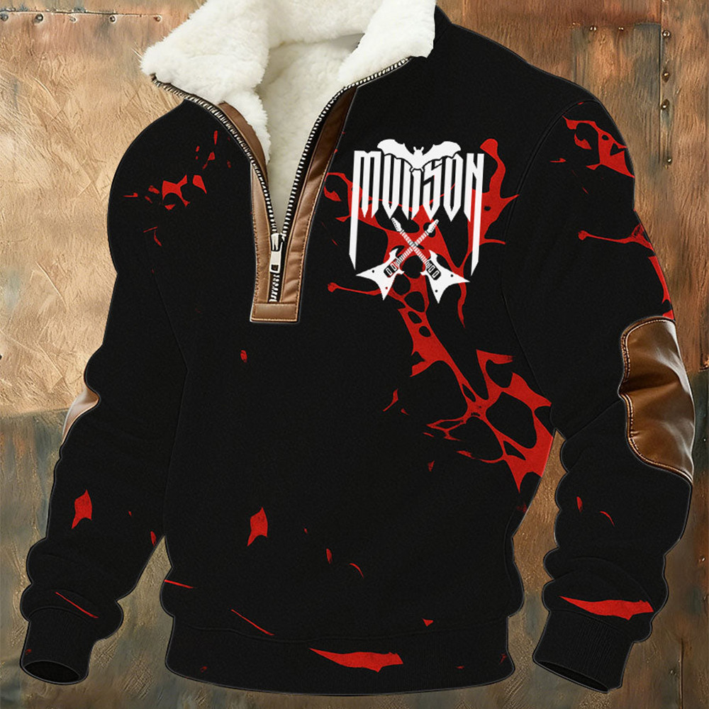 Stranger Things Merch Stand Up Collar Sweater Eddie Munson Stranger Things Apparel Xmas Gifts