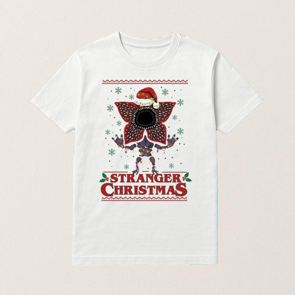 Stranger Things Merch Stranger Christmas T-Shirt Xmas Gifts For Boyfriend