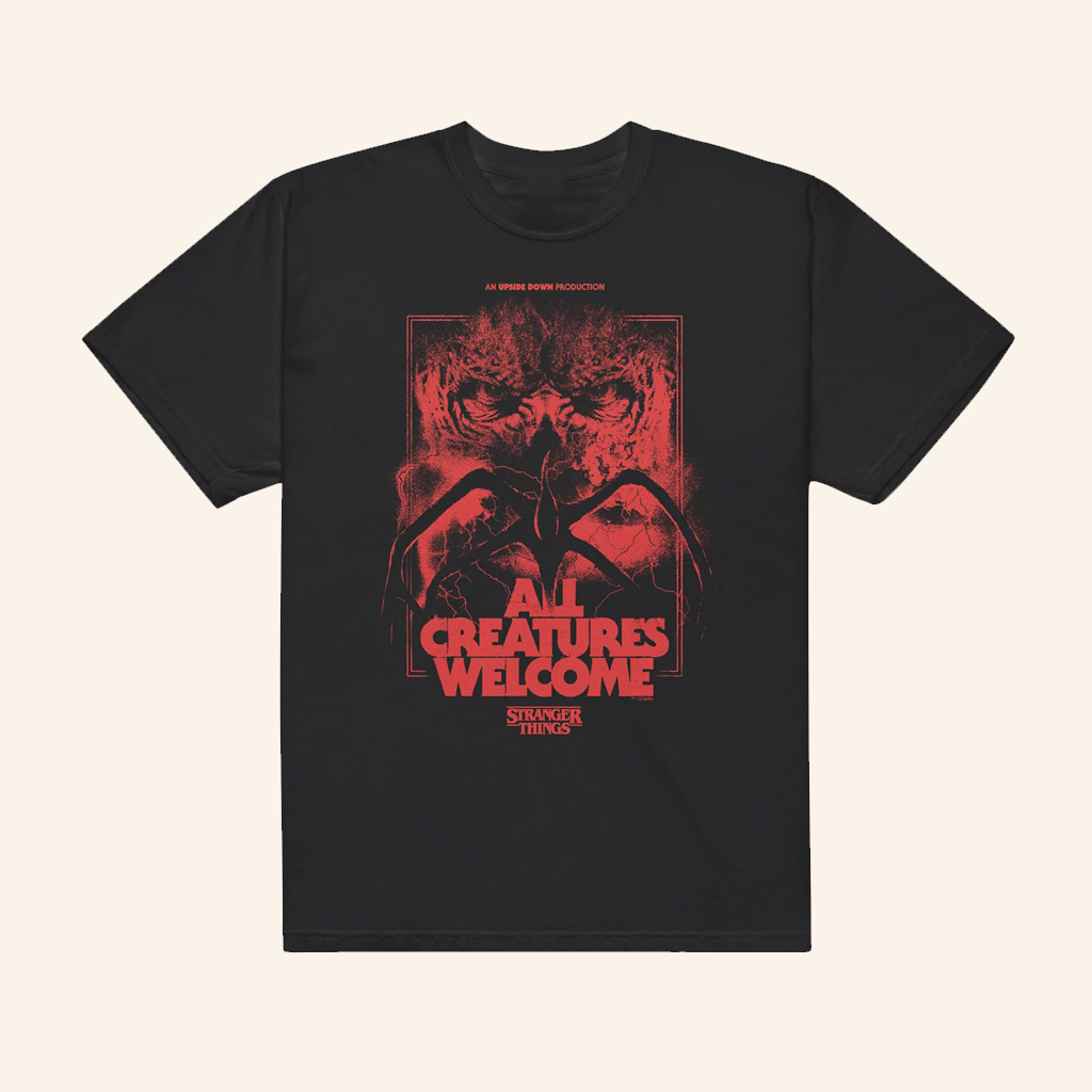 Stranger Things Merch Stranger Things All Creatures Welcome T-Shirt Xmas Gifts For Brother