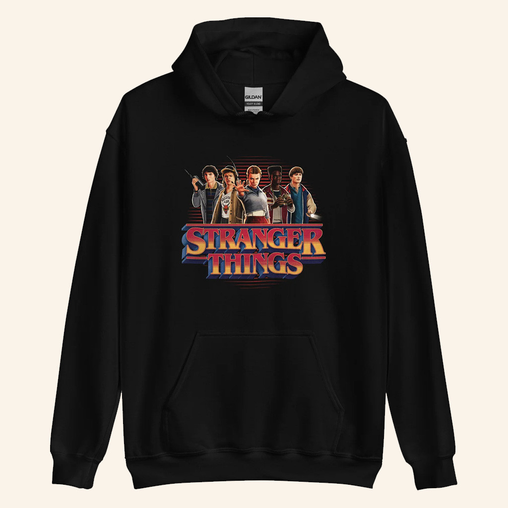 Stranger Things Merch Stranger Things Character Logo Hoodie Christmas Presents For Him