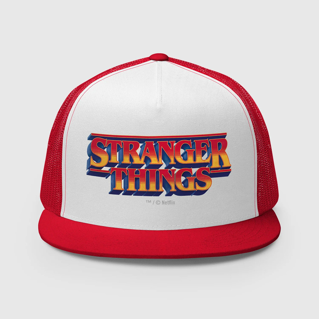 Stranger Things Merch Stranger Things Cult Classics Logo Trucker Snapback Hat Gifts For Brother