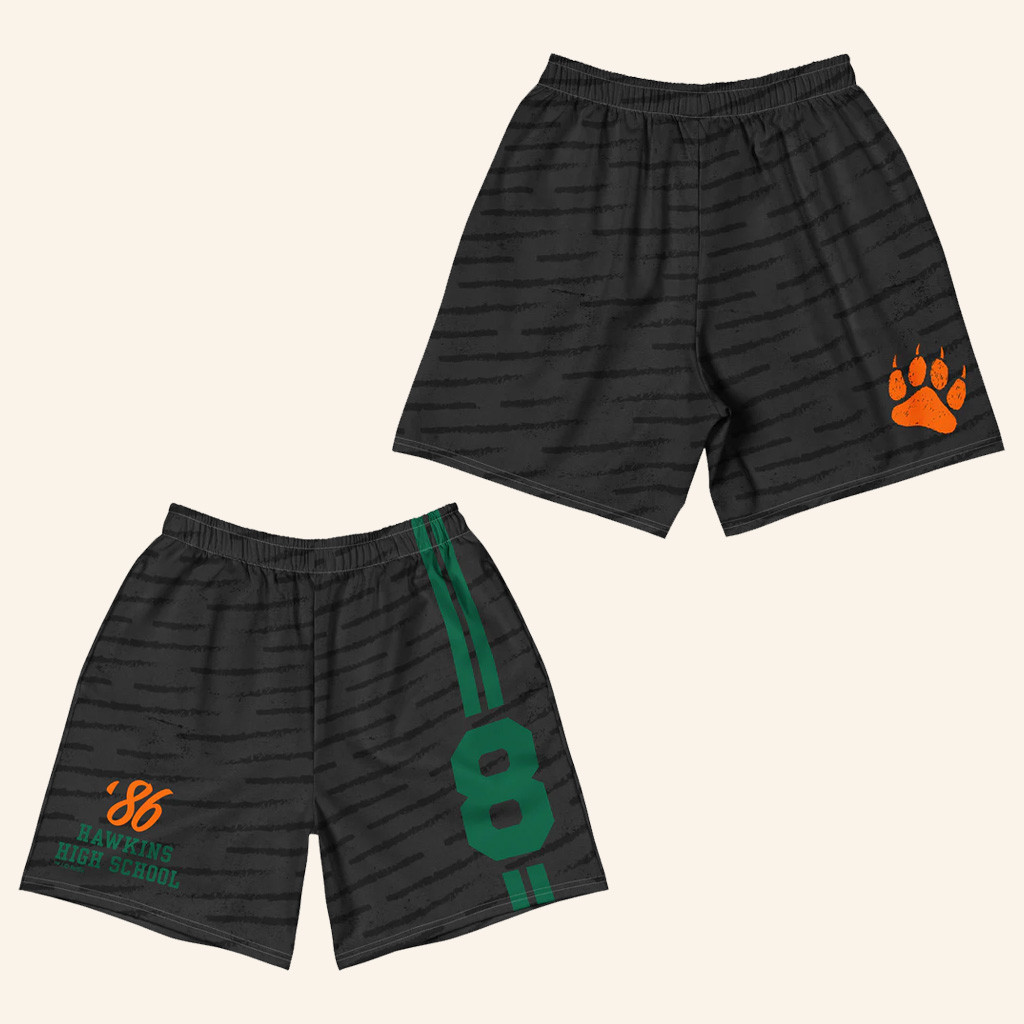 Stranger Things Merch Stranger Things Hawkins High 86 Shorts Gift Ideas For Husband