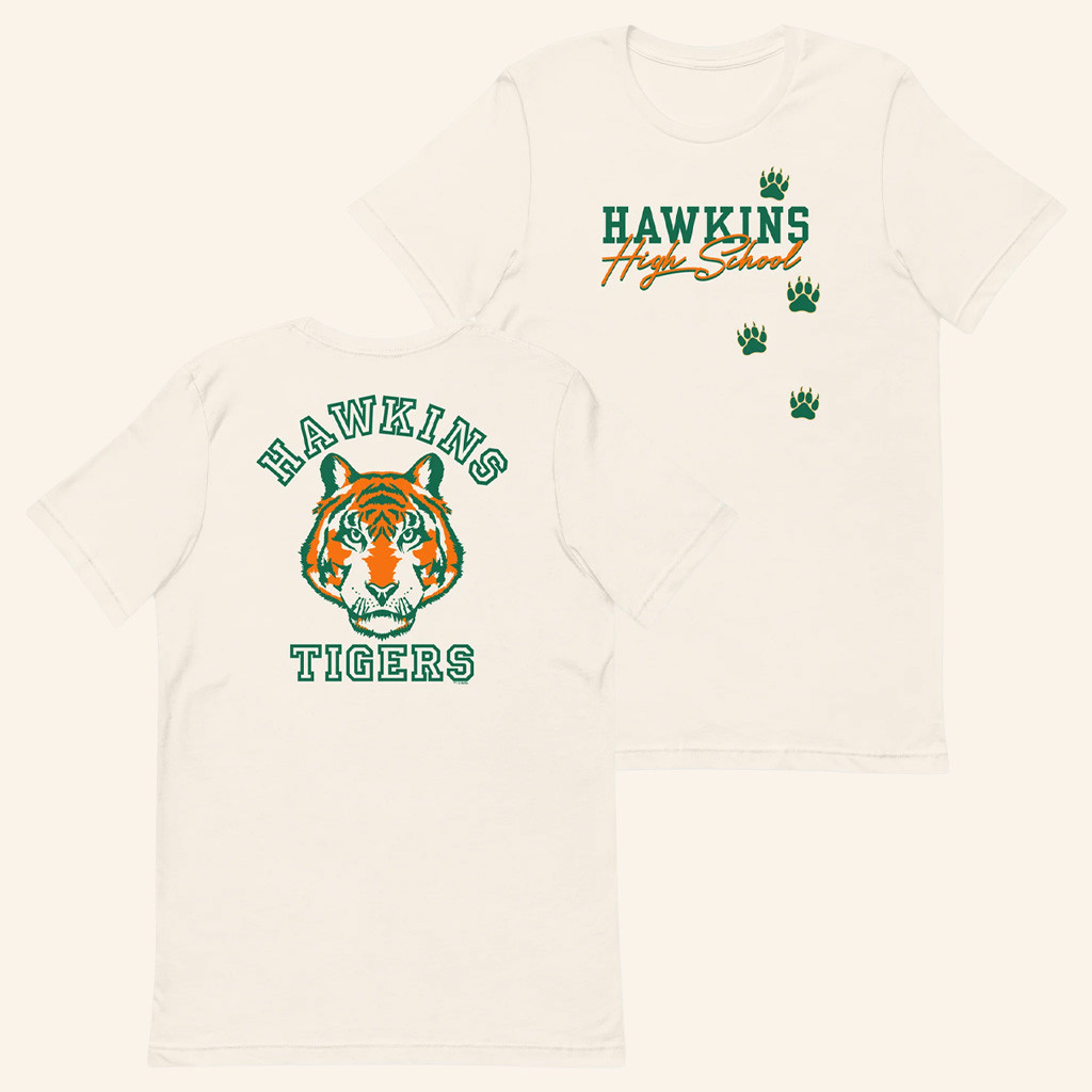 Stranger Things Merch Stranger Things Hawkins High Tigers T-Shirt Gifts For Father Stranger Things Merch Stranger Things Hawkins High Tigers T-Shirt Gifts For Father