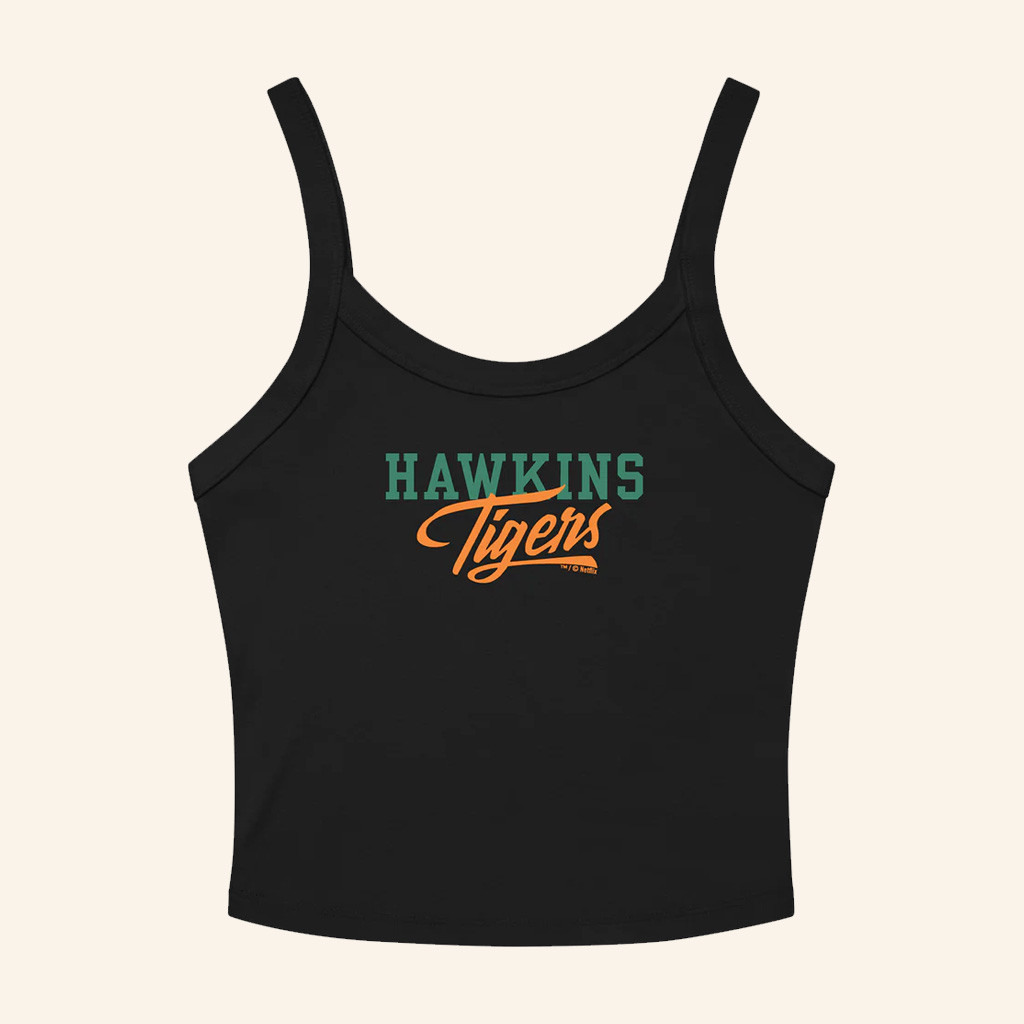 Stranger Things Merch Stranger Things Hawkins High Tigers Women's Micro Rib Tank Top Gifts