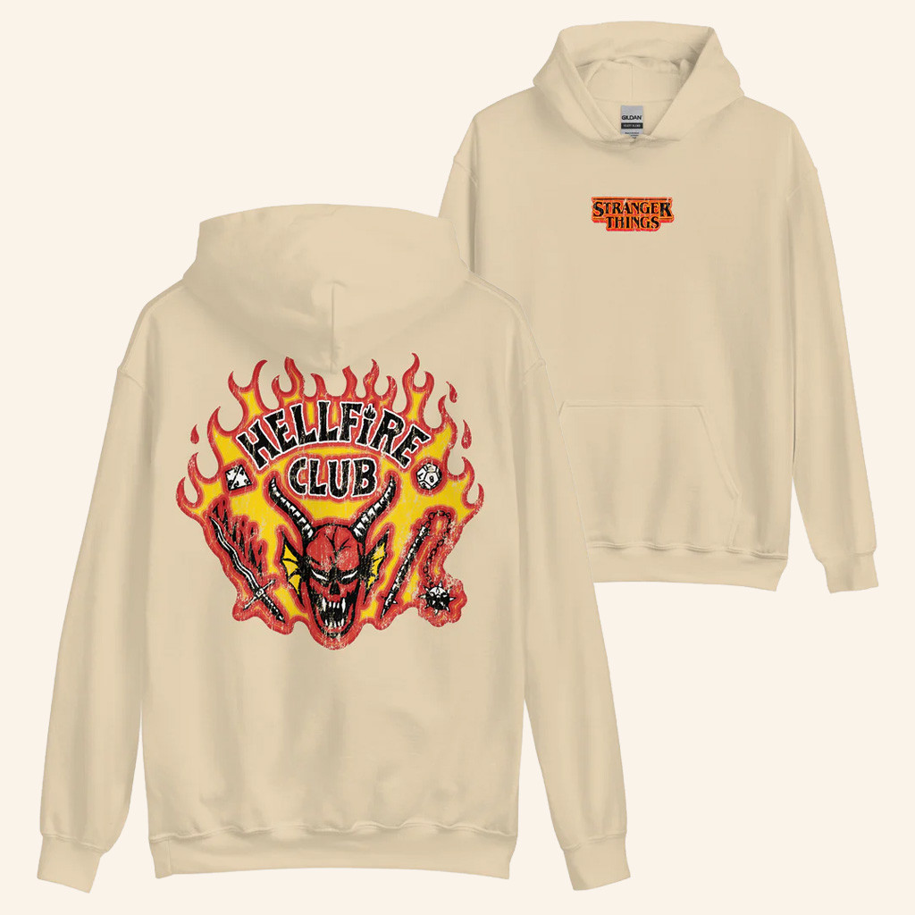Stranger Things Merch Stranger Things Hoodie Burning Hellfire Club Hoodie Present For Husband Stranger Things Merch Stranger Things Hoodie Burning Hellfire Club Hoodie Present For Husband