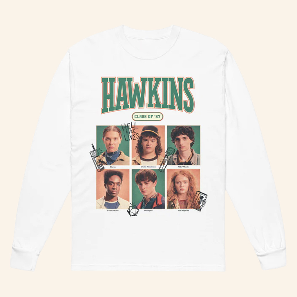 Stranger Things Merch Stranger Things Long Sleeve T-Shirt Hawkins Class Of 87 Shirt Gifts Stranger Things Merch Stranger Things Long Sleeve T-Shirt Hawkins Class Of 87 Shirt Gifts