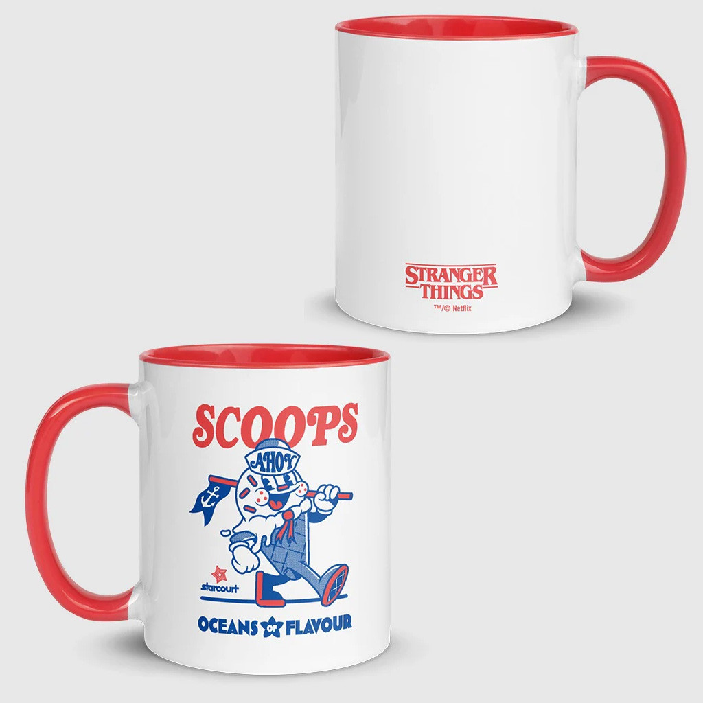 Stranger Things Merch Stranger Things Scoops Ahoy Two Tone Mug Gifts For Friends