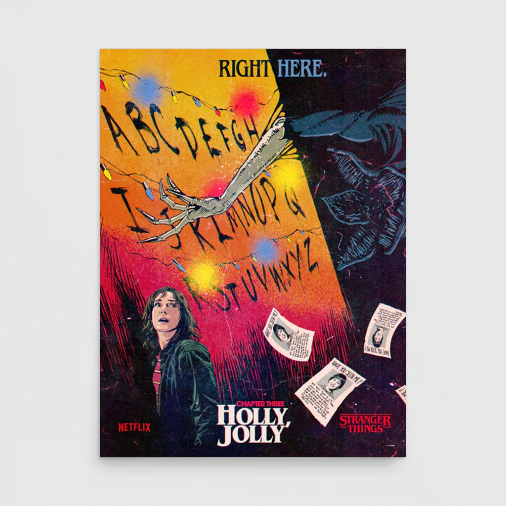 Stranger Things Merch Stranger Things Season 1 x Butcher Billy Holly Jolly Street Poster Decor Stranger Things Merch Stranger Things Season 1 x Butcher Billy Holly Jolly Street Poster Decor