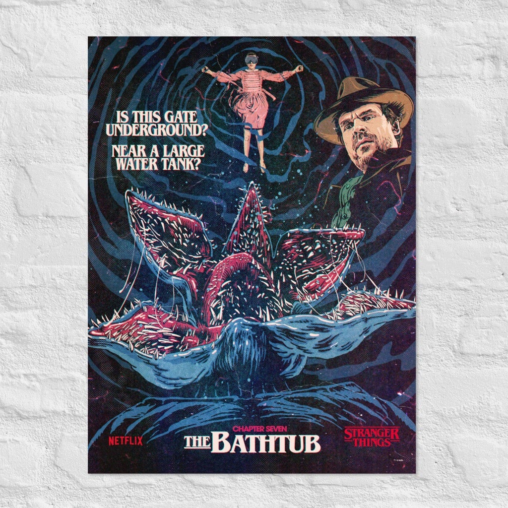 Stranger Things Merch Stranger Things Season 1 x Butcher Billy The Bathtub Poster Wall Decor Stranger Things Merch Stranger Things Season 1 x Butcher Billy The Bathtub Poster Wall Decor