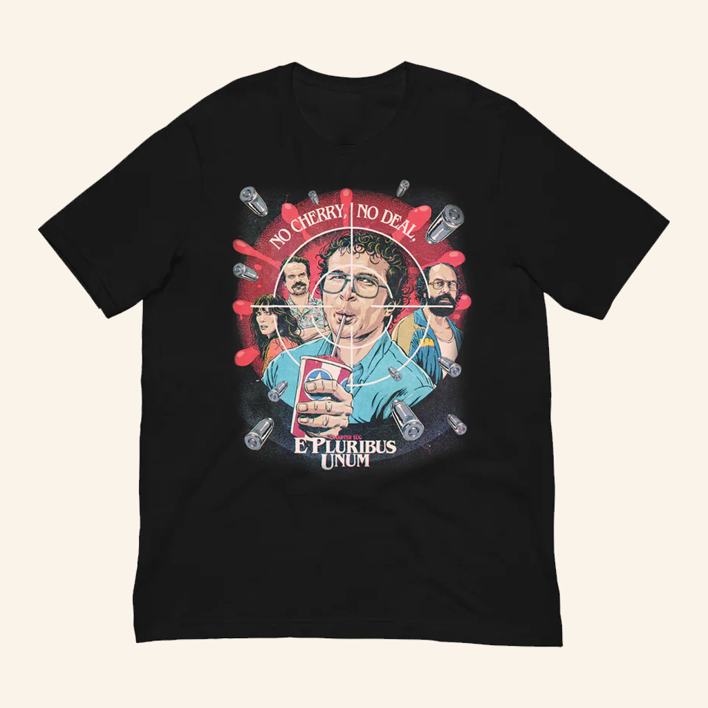 Stranger Things Merch Stranger Things Season 3 x Butcher Billy E Pluribus Unum T-Shirt Gifts