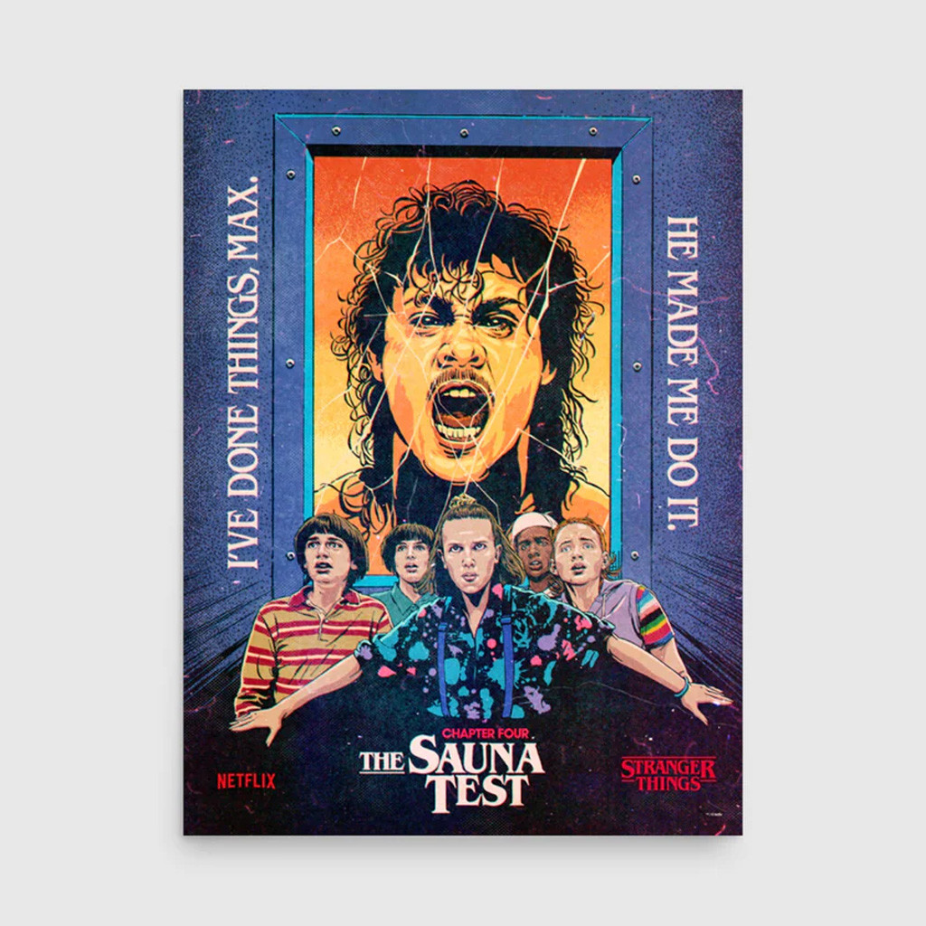 Stranger Things Merch Stranger Things Season 3 x Butcher Billy The Sauna Test Poster Stranger Things Merch Stranger Things Season 3 x Butcher Billy The Sauna Test Poster